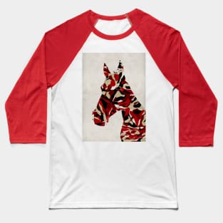 Camouflage Horse Baseball T-Shirt